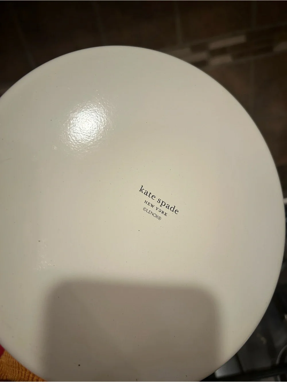 kate spade White Polka Dot Whistling Stovetop Kettle with Stainless Accents